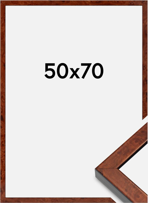 Ramme Hermes Akrylglass Burr Walnut 50x70 Cm