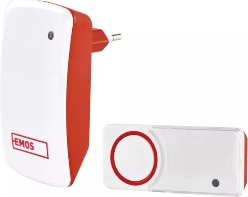 Emos Emos P5750 Trådløs Ringeklokke, Batterifri Trykknapp