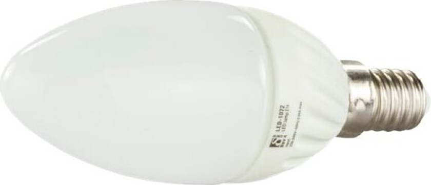 - Led-Lyspære - Form: C37 - E14 - 5 W - Varmt Hvitt Lys - 2800 K