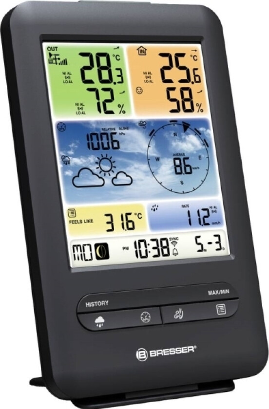 Optics 7002585, Sort, Inne Barometer, Inne Hygrometer, Inne Termometer, Utendørs Barometer, Utendørs Fuktighetsmåler,..., Barometer, Hygromet