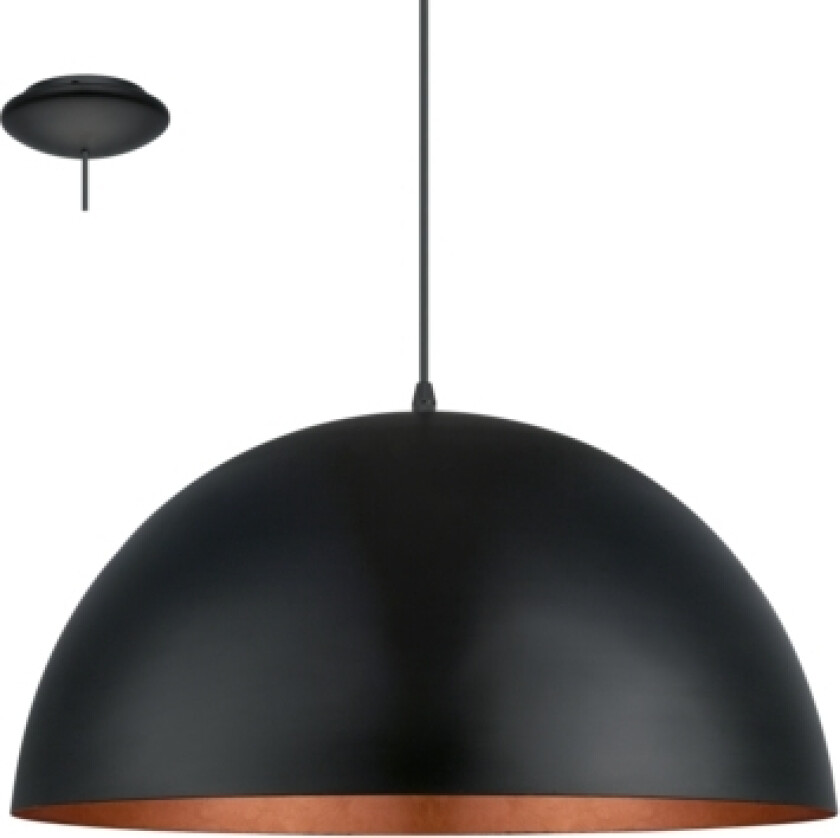 Eglo Gaetano 1, Svart, Kobber, Soverom, Korridor, Spise Rom, Stue, Overflatebehandlet, Stål, Ip20, I