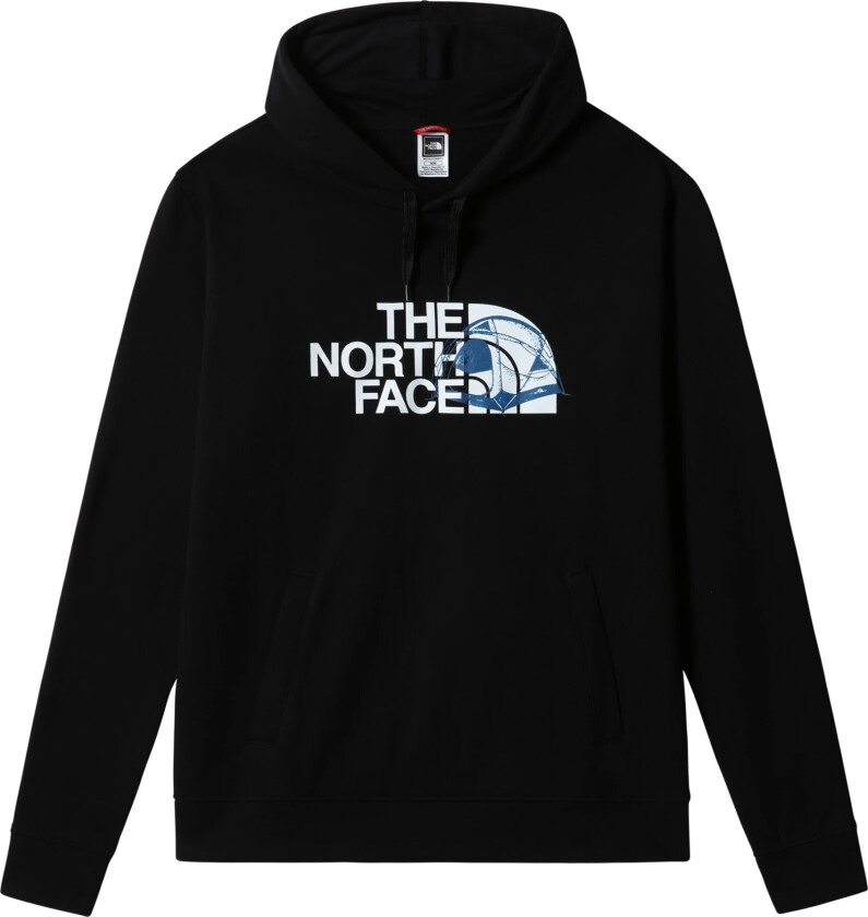 Graphic Half Dome Hoodie, hettegenser herre TNF BLACK