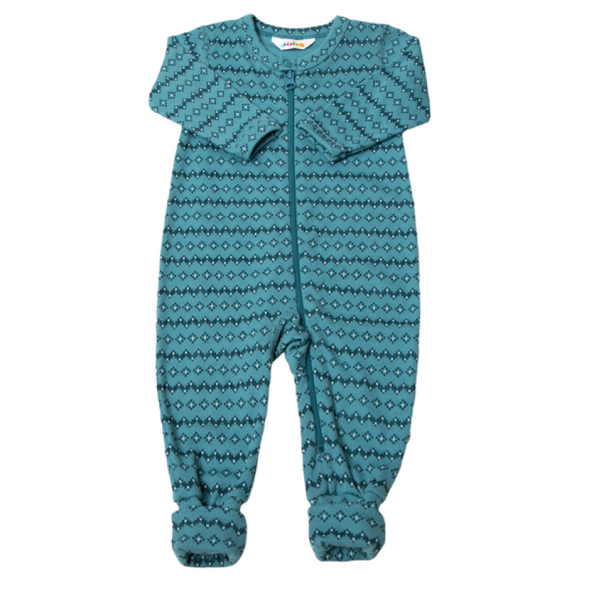 Wool Print  Jumpsuit Storm Blue