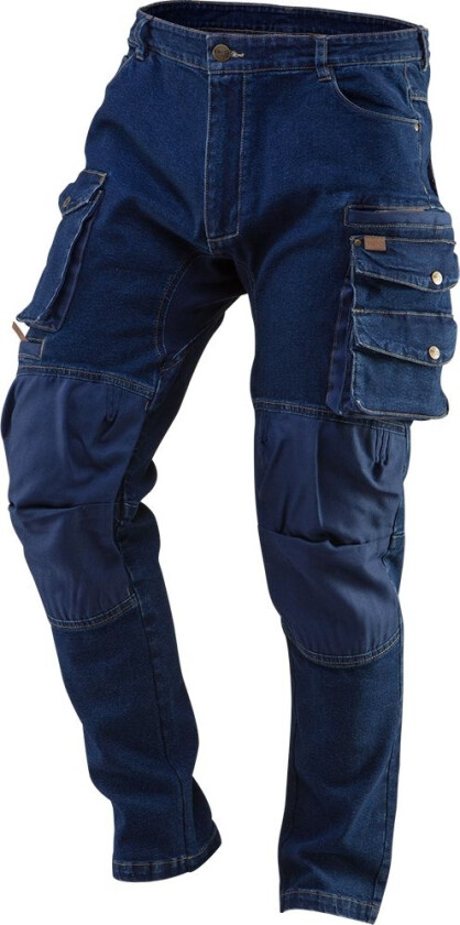 Neo Arbeidsbukse (Denim Arbeidsbukse, Forsterkede Knær, Størrelse Xxl)