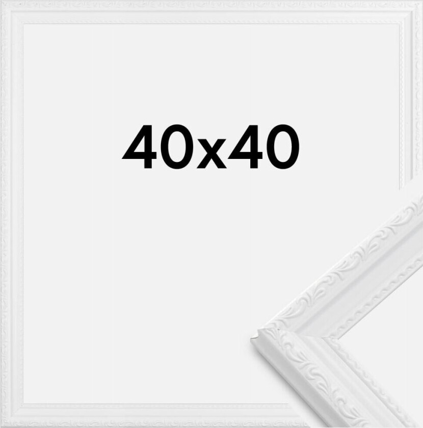 Ramme Abisko Akrylglass Hvit 40x40 Cm