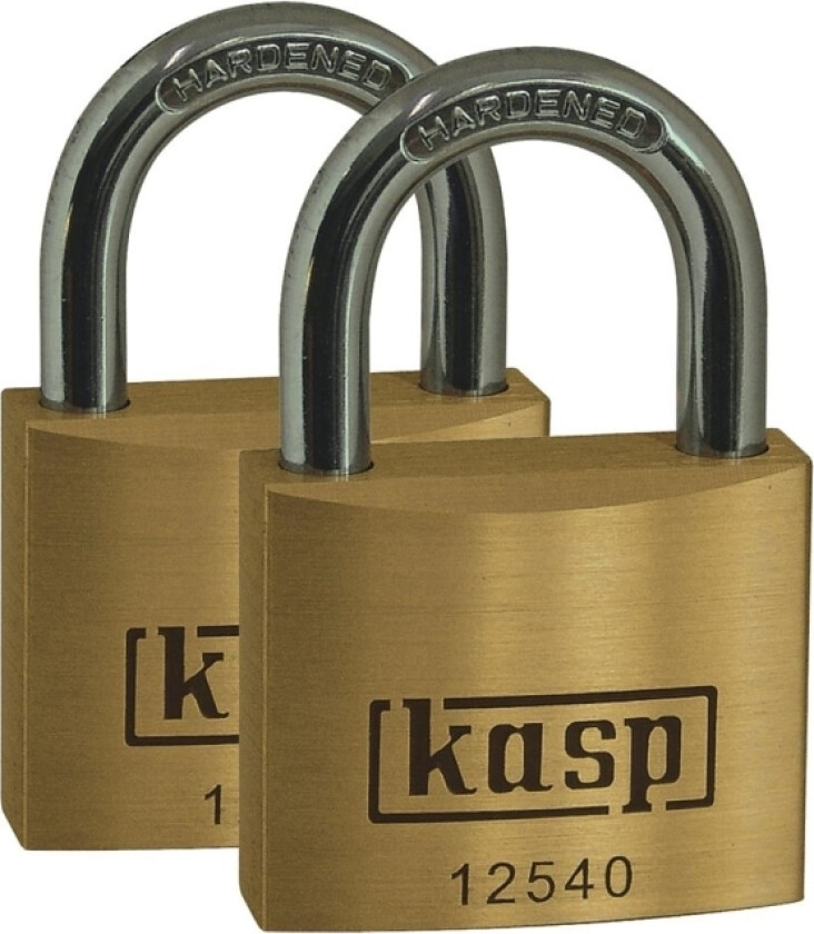 K12525d2 Hængelås 25 Mm Identiske Gyldengul Nøglelås