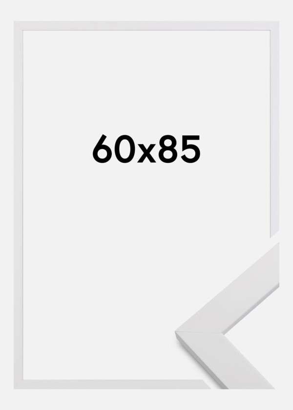 Ramme White Wood Akrylglass 60x85 Cm