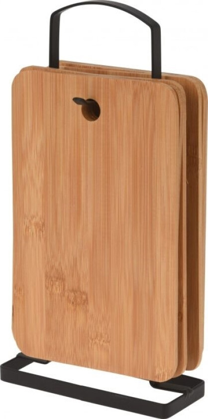 Bambus Skjærebrett 22X14cm 6 Stk. Med Stativ