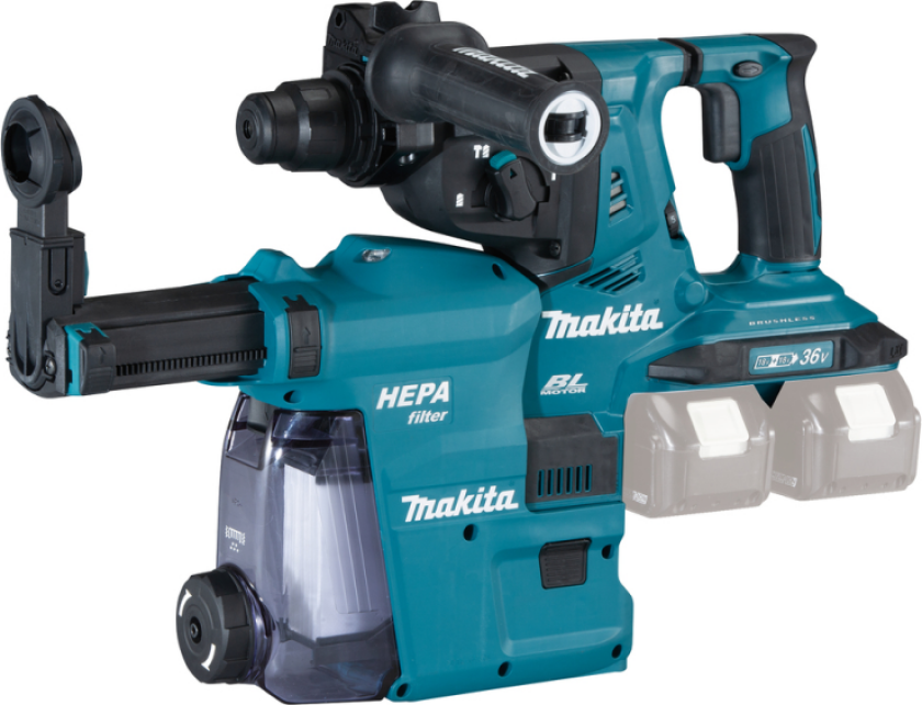 Dhr280zwj Cordless Perforator, 2X18 V, Sds-Plus, 2.8J Led, Vacuum, Without Batteries And Charger!, Makpack - Solo