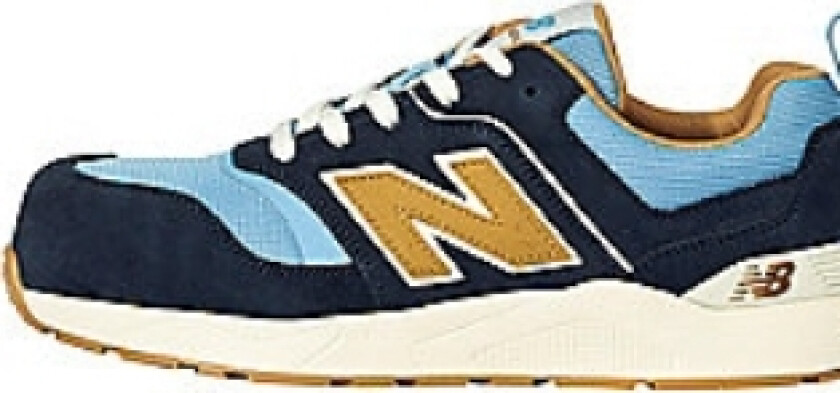 New Balance Sik. Sko Str. 44 - Elite Lite Blue/Coffee, Åndbar, Blød Mellemsål, Med Snørre