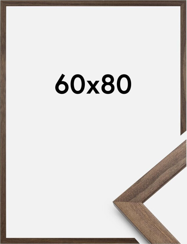 Bilde av Ramme Stilren Akrylglass Valnøtt 60x80 Cm