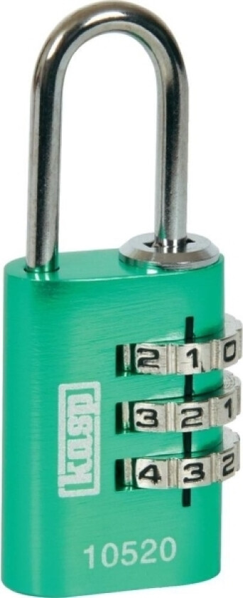 K10520gred Hængelås 20 Mm Grøn Kombinationslås
