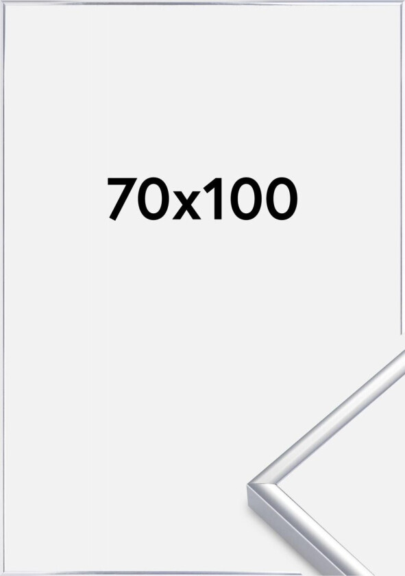 Bilde av Ramme Aluminium Akrylglass Blank Sølv 70x100 Cm