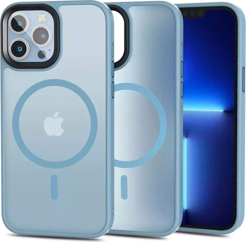Tech-Protect iPhone 13 Pro Max Tech-Protect Magmat Deksel - MagSafe Kompatibel - Matt Blå
