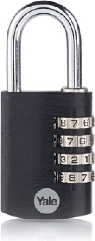 Yale Ye3cb/38/131/1/Bk, Tradisjonell, Kombinasjonslås, Sort, Aluminium, U-Formet, 1 Stykker