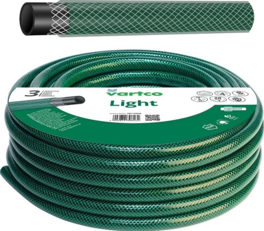 Vartco Garden Hose 1/2" 100M 3-Ply Light Vartco Light 1001120100B