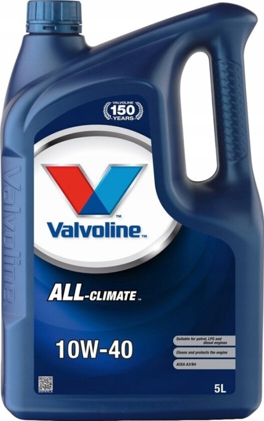 Motorolje All Climate 10W40 5L, Valvoline