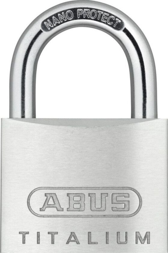 Abus 64Ti/45, Tradisjonell, Nøkkellås, Bruk Flere Nøkler, Sølv, Aluminium, Stål