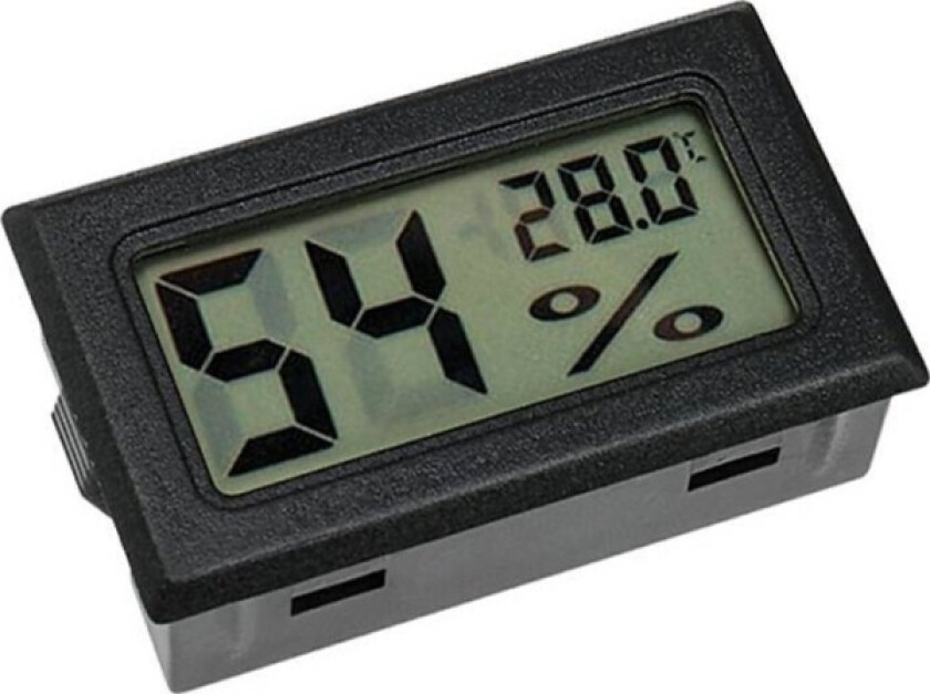 Elektronisk Fukthetsmåler Med Termometer Hygrometer Svart Ag195c