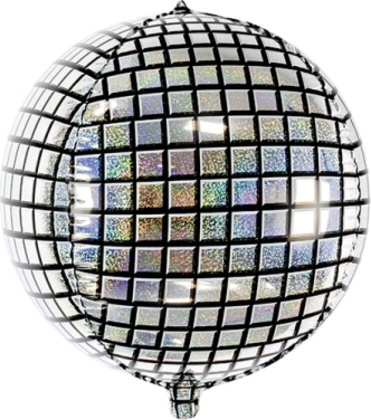 Partydeco Disco Ball, Toy Balloon, Folie, Sølv, Rund, 400 Mm, 50 Stykker