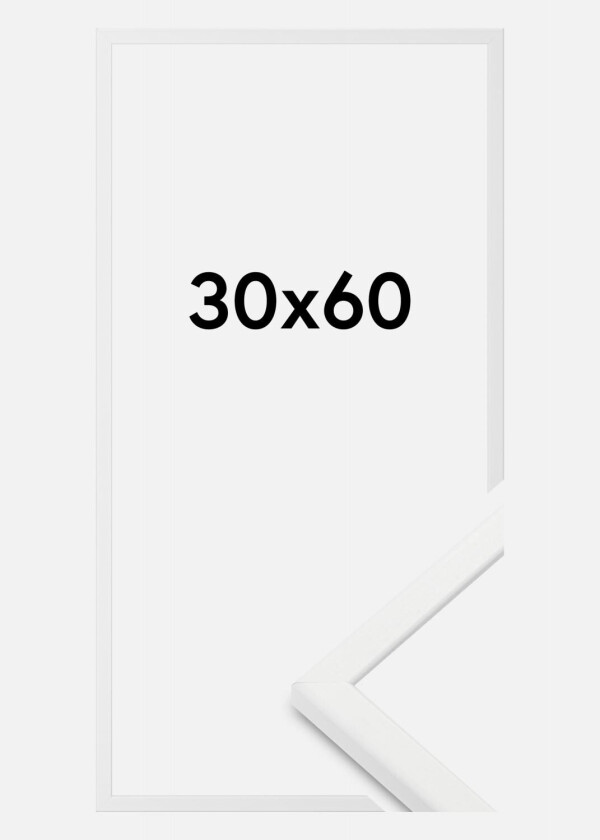 Ramme Kaspar Akrylglass Hvit 30x60 Cm