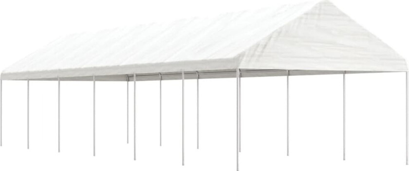 Bilde av Paviljong med tak hvit 13,38x4,08x3,22 m polyetylen