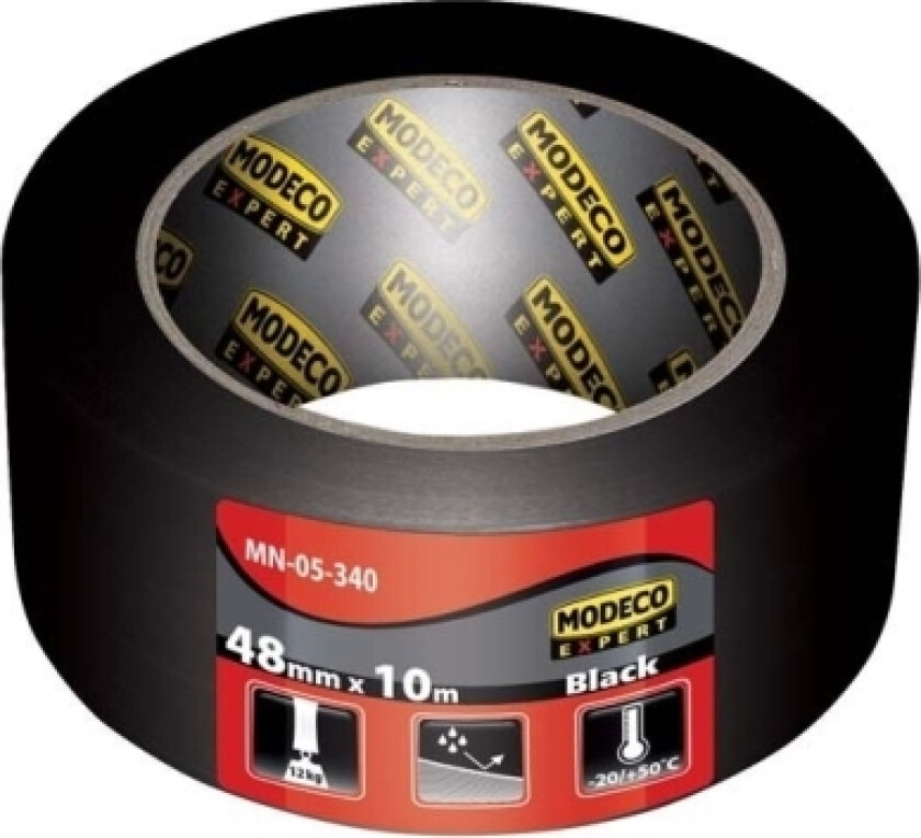 Modeco Universaltape Duct Tape Svart 48Mm X 10M Mn-05-340