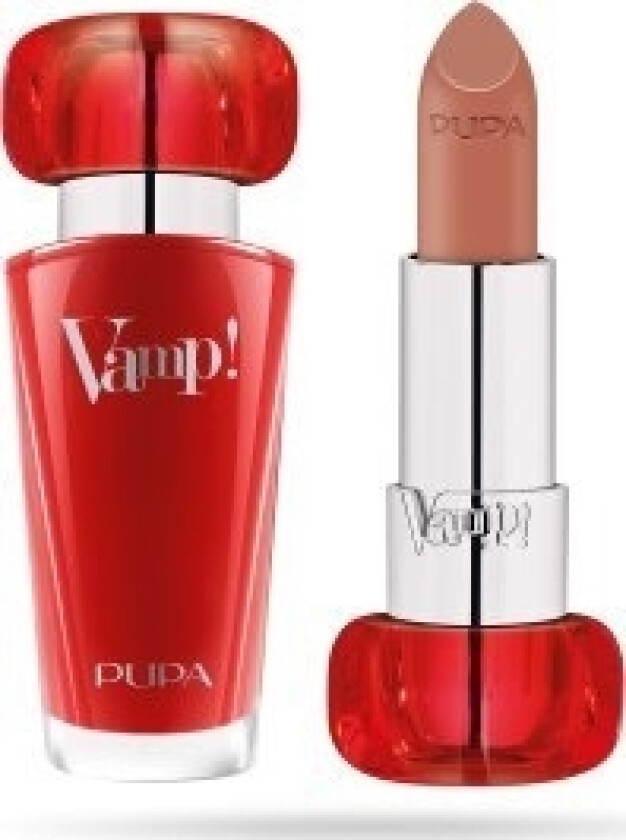 , Vamp!, Paraben-Free, Volume, Cream Lipstick, 105, Light Chestnut, 3.5 G