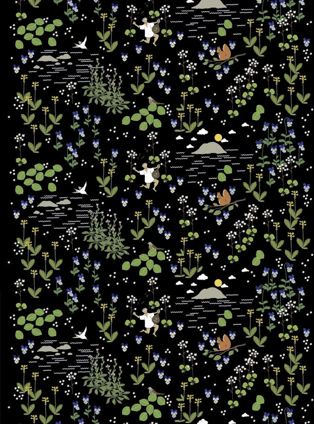 Rönnerdahl voksduk Svart-grønn