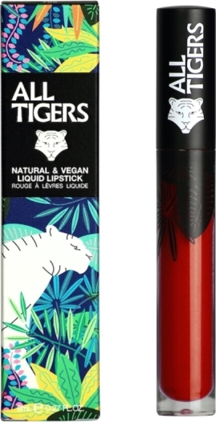 All Tigers Natural &Amp Vegan Liquid Lipstick 887 Live Fearless 8Ml