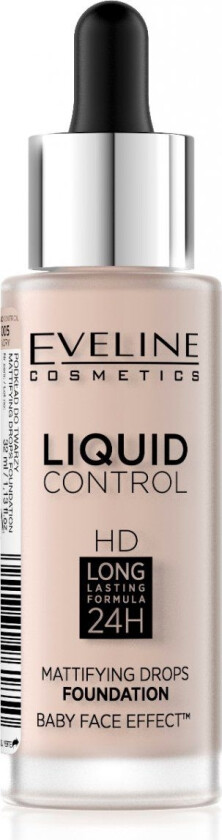 Eveline Liquid Control Hd Face Foundation 005 Ivory 32Ml