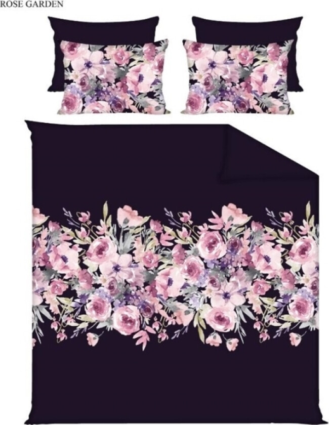 Sengesett Domoletti Kompl Deksel Satin Rose Garden 160X200