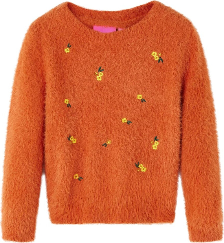 Barnegenser strikket brent oransje 116