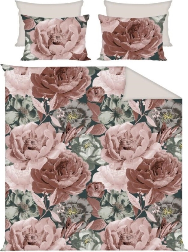 Sengesett Domoletti Kompl Cover Satin Vintage Rosei 160X200
