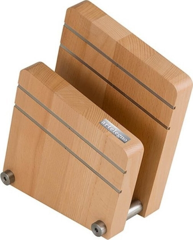 Artelegno Dobbel Magnetisk Knivblokk I Bøketre Artelegno Milano