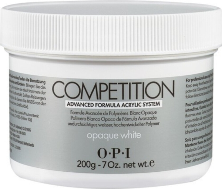Opi Opi, Competition, Acrylic Nail Powder, Opaque White, 200 G For Women