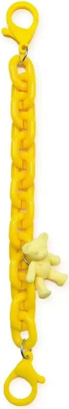 Hurtel Smarttelefon / AirTag kjede med Bamse og Karabinkrok - Gul