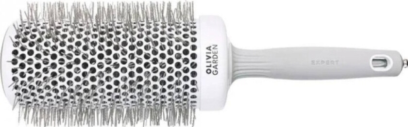 Olivia Garden Expert Blowout Speed Wavy Bristles Hårtørking Og Stylingbørste Hvit/Grå 65 Mm