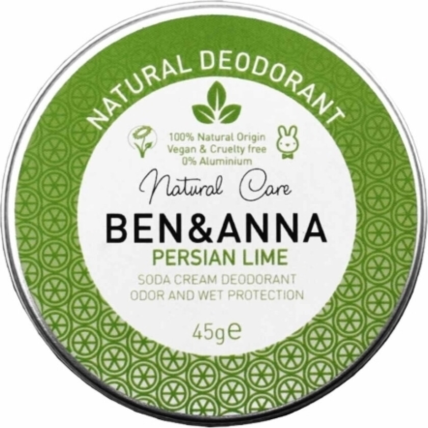 Ben Anna_Naturlig Deodorant Naturlig Deodorant I Creme I Metallboks Persisk Lime 45G