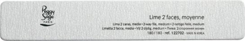 _2-Way Nail File Zebra Medium Double-Sided Rectangular Nail File 180/180 Zebra