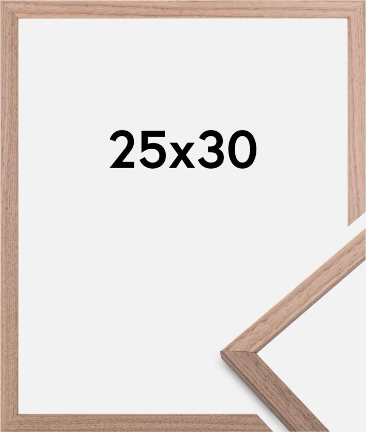 Ramme Edsbyn Akrylglass Lys Valnøtt 25x30 Cm