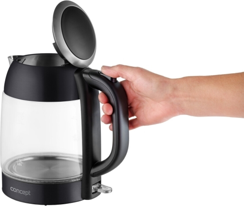 Rk4082, 1,7 L, 2200 W, Sort, Rustfritt Stål, Glass, Rustfritt Stål, Vannivåindikator