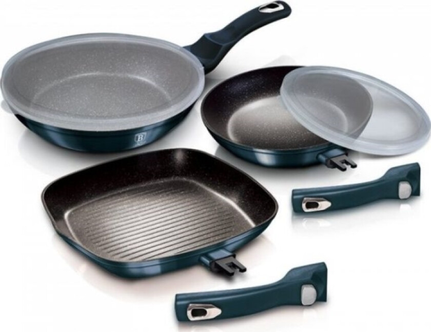 Berlinger Haus Frying Pan Set Of 3 Granite Pans Berlingerhaus Bh-7049