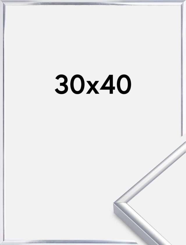 Ramme Aluminium Akrylglass Blank Sølv 30x40 Cm