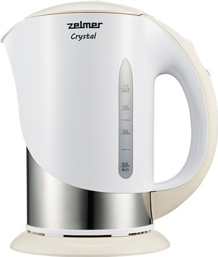 Zelmer Zck7630i, 1,7 L, 1850 W, Krem, Sølv, Hvit, Plast, Vannivåindikator, Filtrering