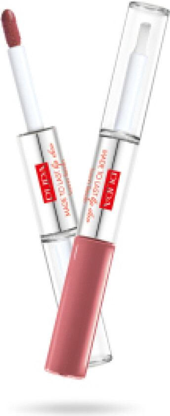 Pupa Made To Last Lip Duo Liquid Lip Color Color & Topcoat Vanntett Langvarig Vannfast Flytende Leppestift Og Lipgloss 010 2X4ml