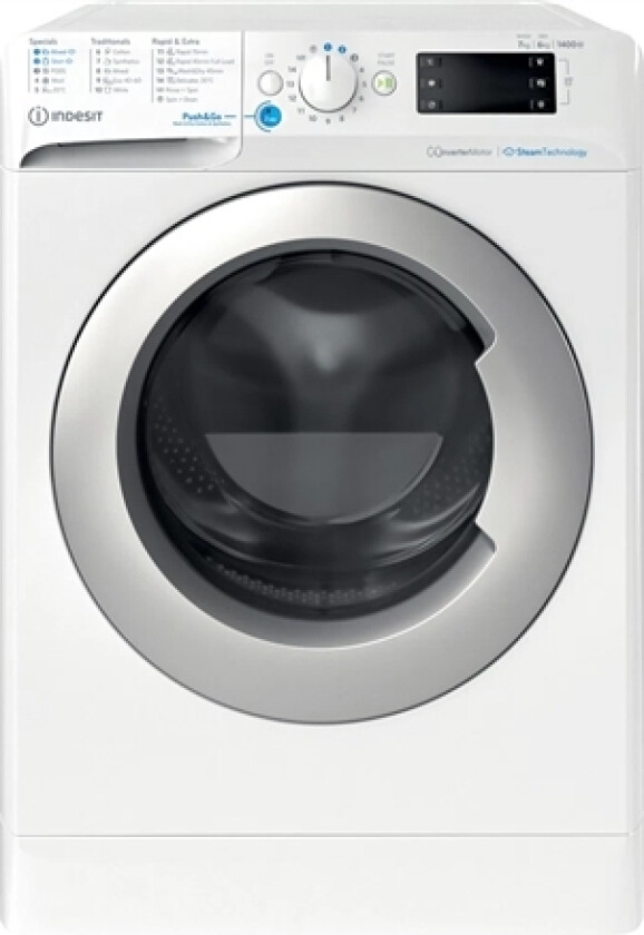 Pralko-Suszarka Indesit Indesit | Washing Machine With Dryer | Bde 76435 Wsv Ee | Energy Efficiency Class B/D | Front Loading | Washing Capacity 7 Kg