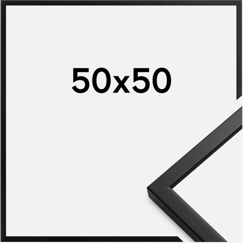 Ramme Oslo Akrylglass Svart 50x50 Cm