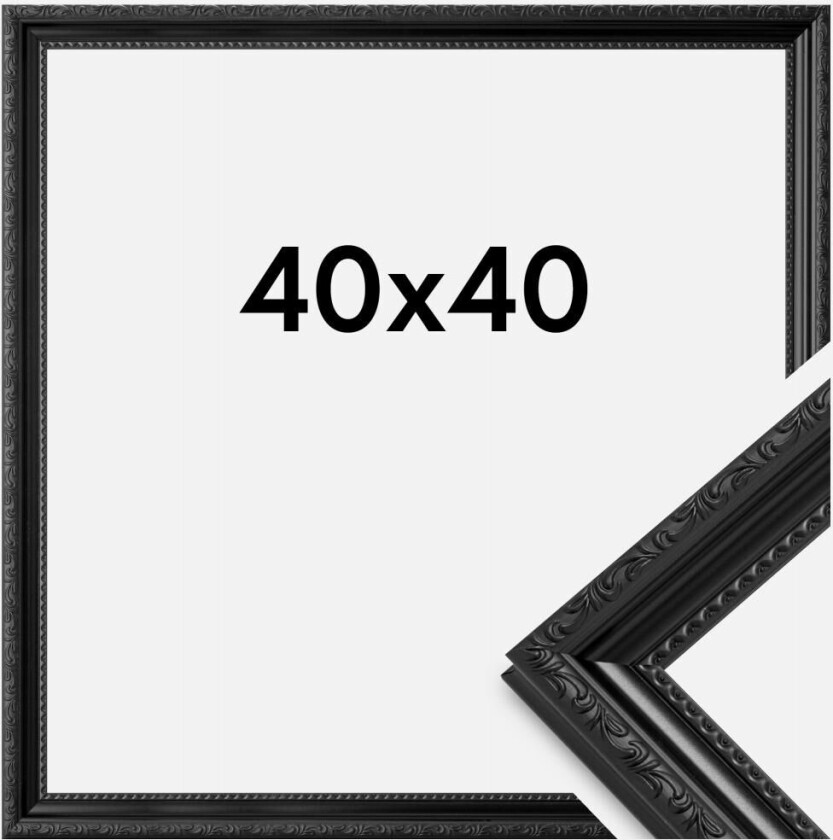 Ramme Abisko Akrylglass Svart 40x40 Cm