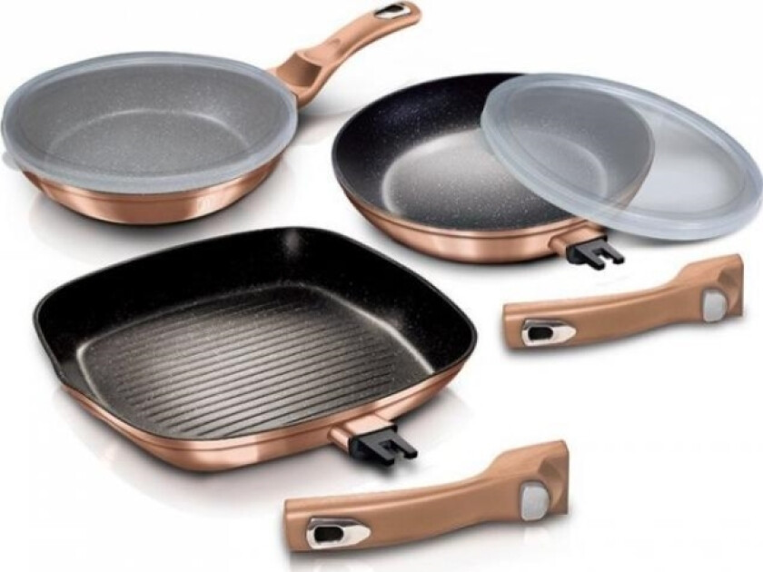 Berlinger Haus Frying Pan Set Of 3 Granite Pans Berlingerhaus Bh-7038